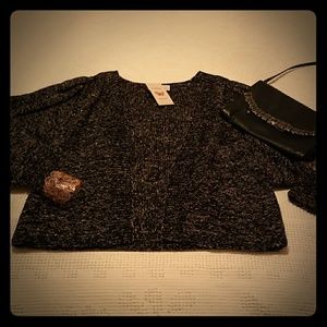Vintage Nannell 1980's Gold Black Cardigan